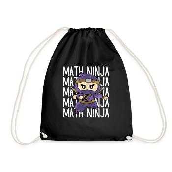 Drôle Math Ninja Mathématiques Geek Nombres - Sac de sport léger - noir - Devant