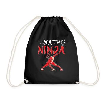 Drôle Math Ninja Mathématiques Geek Nombres - Sac de sport léger - noir - Devant