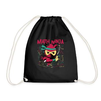 Drôle Math Ninja Mathématiques Geek Nombres - Sac de sport léger - noir - Devant