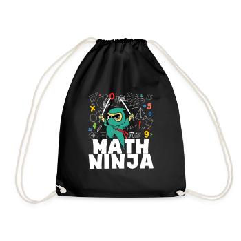 Drôle Math Ninja Mathématiques Geek Nombres - Sac de sport léger - noir - Devant