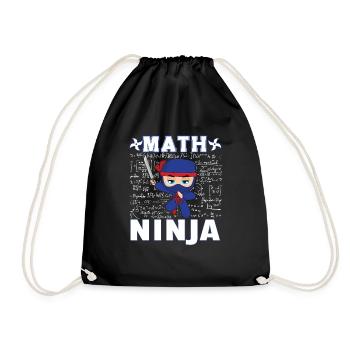 Drôle Math Ninja Mathématiques Geek Nombres - Sac de sport léger - noir - Devant