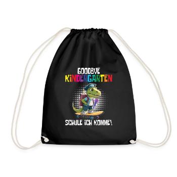School Enrollment Dino Back to School - Drawstring Bag - black - Front