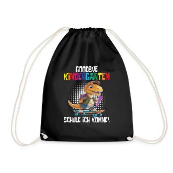School Enrollment Dino Back to School - Drawstring Bag - black - Front
