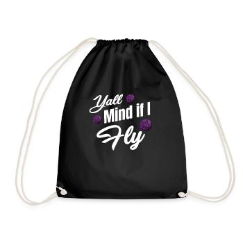 Yall Mind Si Je Vole Drôle Cheer Flyer Football - Sac de sport léger - noir - Devant