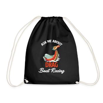 Fragen Sie Mich Nach Drag Boat Racing Wassersport - Turnbeutel - Schwarz - Vorne