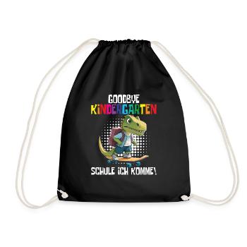 School Enrollment Dino Back to School - Drawstring Bag - black - Front