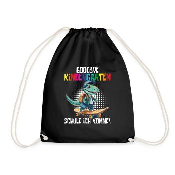 School Enrollment Dino Back to School - Drawstring Bag - black - Front