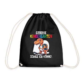 School Enrollment Dino Back to School - Drawstring Bag - black - Front
