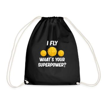 Je vole, quel est ton super pouvoir ? Jollier - Sac de sport léger - noir - Devant