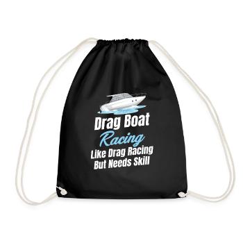 Drag Boat Racing Wie Drag Racing, Braucht Aber - Turnbeutel - Schwarz - Vorne