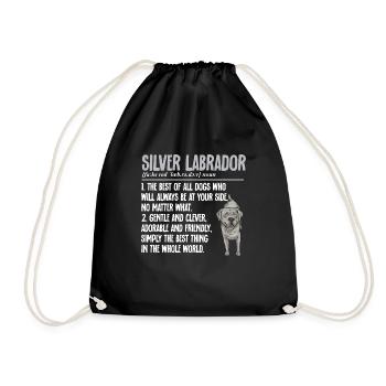 Silver Labrador Retriever Silver Lab - Sac de sport léger - noir - Devant