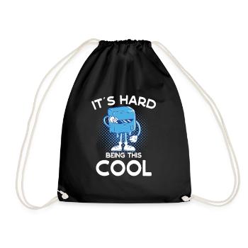 Ice Water It ́s Hard Being This Cool Gift Idea - Drawstring Bag - black - Front