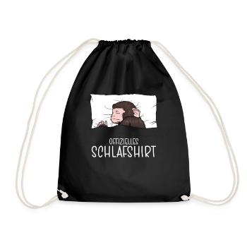 Official Sleep Shirt Monkey Pajamas - Drawstring Bag - black - Front