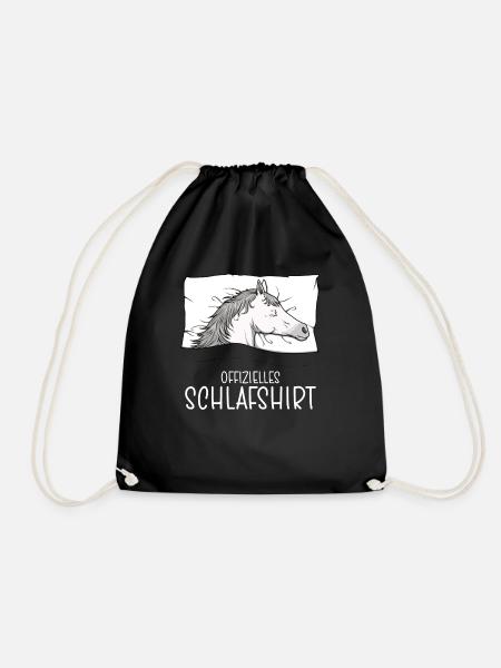 Official Sleep Shirt Arabian Horse Pajamas - Drawstring Bag - black