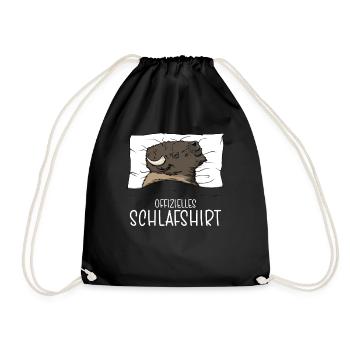 Chemise de nuit officielle Bison Pyjamas - Sac de sport léger - noir - Devant