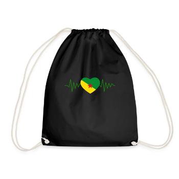 Flagge Guyana Männer Frauen Lifeline - Turnbeutel - Schwarz - Vorne