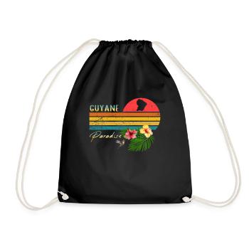 Guyana Paradise Vintage Männer Frauen - Turnbeutel - Schwarz - Vorne