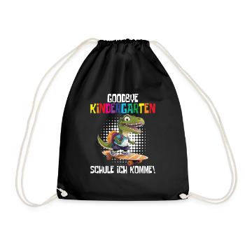 School Enrollment Dino Back to School - Drawstring Bag - black - Front