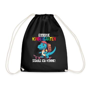 School Enrollment Dino Back to School - Drawstring Bag - black - Front