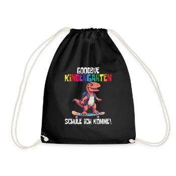 School Enrollment Dino Back to School - Drawstring Bag - black - Front