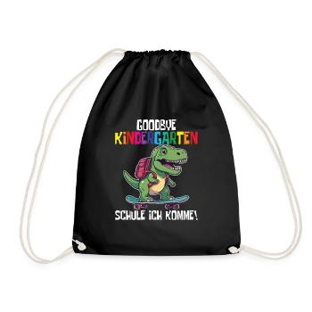 School Enrollment Dino Back to School - Drawstring Bag - black - Front