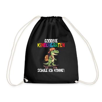 School Enrollment Dino Back to School - Drawstring Bag - black - Front
