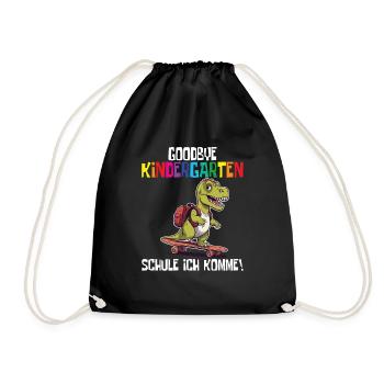 School Enrollment Dino Back to School - Drawstring Bag - black - Front