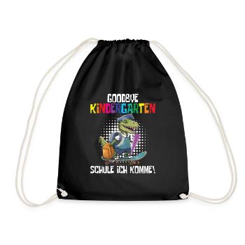 School Enrollment Dino Back to School - Drawstring Bag - black - Front