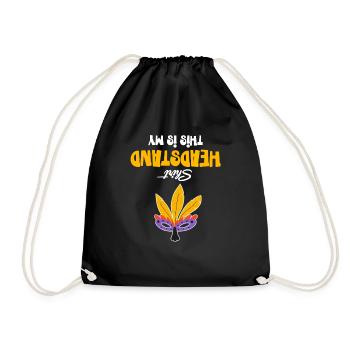 This Is My Headstand Shirt Funnier - Drawstring Bag - black - Front