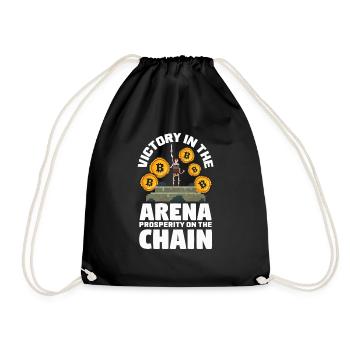 Cryptocurrency Rewards Gaming Blockchain Gamer - Drawstring Bag - black - Front