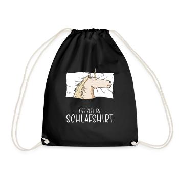 Chemise de nuit officielle Pyjama licorne - Sac de sport léger - noir - Devant