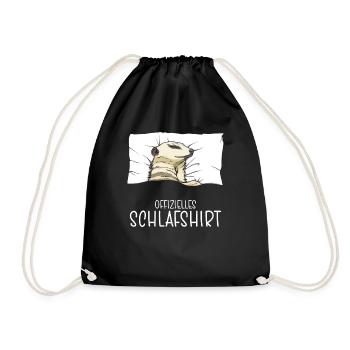 Chemise de nuit officielle Pyjama suricate - Sac de sport léger - noir - Devant
