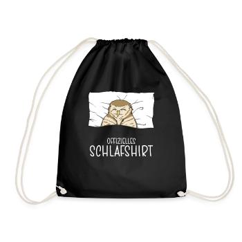 Official Sleep Shirt Owl Pajamas - Drawstring Bag - black - Front