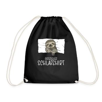 Chemise de nuit officielle Pyjama paresseux - Sac de sport léger - noir - Devant