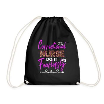 Infirmière correctionnelle Do It Fearless Nursing Gifts - Sac de sport léger - noir - Devant