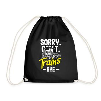 Drôle de Train amant Trains Locomotive cadeau - Sac de sport léger - noir - Devant