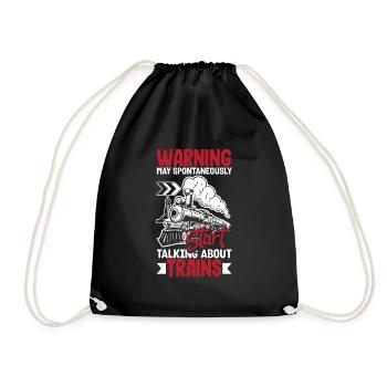 Drôle de Train amant Trains Locomotive cadeau - Sac de sport léger - noir - Devant