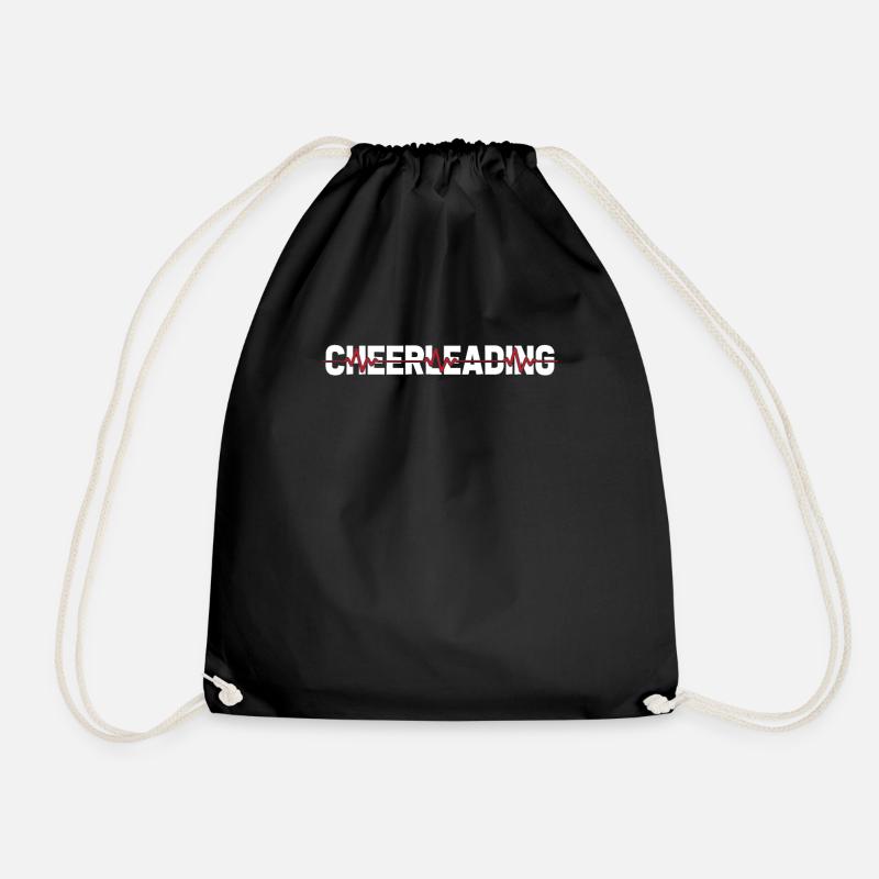Cheerleader Cheerleading Ekg Heartbeat - Turnbeutel - Schwarz
