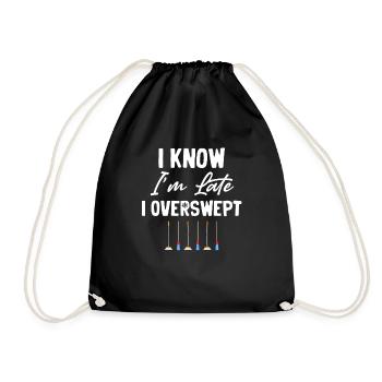 I know I'm late, I've got this - Drawstring Bag - black - Front