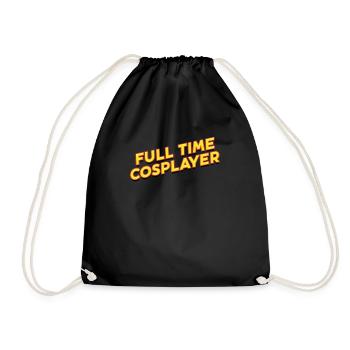 Full-time Cosplayer Funny Costume Medieval - Drawstring Bag - black - Front
