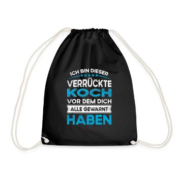 I'm this legendary crazy cook - Drawstring Bag - black - Front