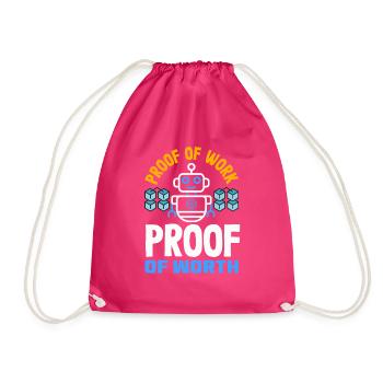 Cryptocurrency AI & Crypto Enthusiast Blockchain - Drawstring Bag - fuchsia - Front