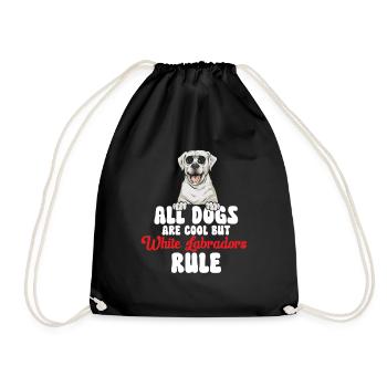 Labrador Retriever blanc Labrador Labrador blanc - Sac de sport léger - noir - Devant