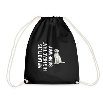 Labrador Retriever blanc Labrador Labrador blanc - Sac de sport léger - noir - Devant
