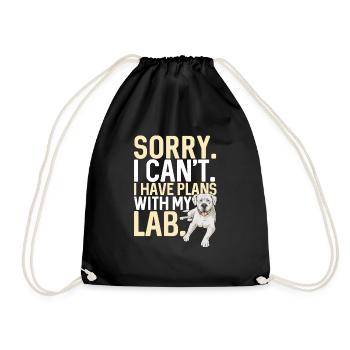 Labrador Retriever blanc Labrador Labrador blanc - Sac de sport léger - noir - Devant