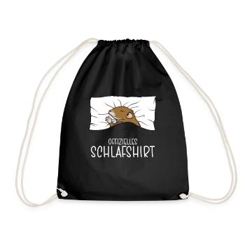 Official Sleep Shirt Mouse Pajamas - Drawstring Bag - black - Front