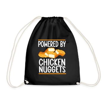 Chicken Nuggets Funny Fast Food Nugget Lover - Drawstring Bag - black - Front