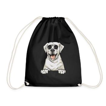 Labrador Retriever blanc Labrador Labrador blanc - Sac de sport léger - noir - Devant