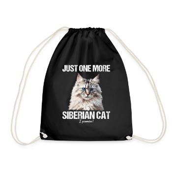 Siberian Cat Sibirische Katze - Drawstring Bag - black - Front