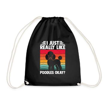 J’aime vraiment les caniches, d’accord ? Chien Papa Chiot Maman - Sac de sport léger - noir - Devant